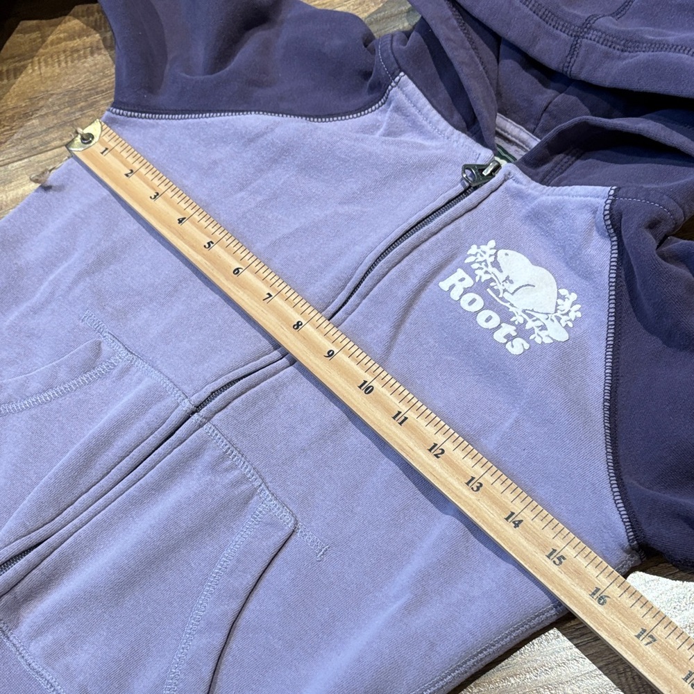 Roots Kids Two-Tone Purple full zip Hoodie - Picture 7 of 13